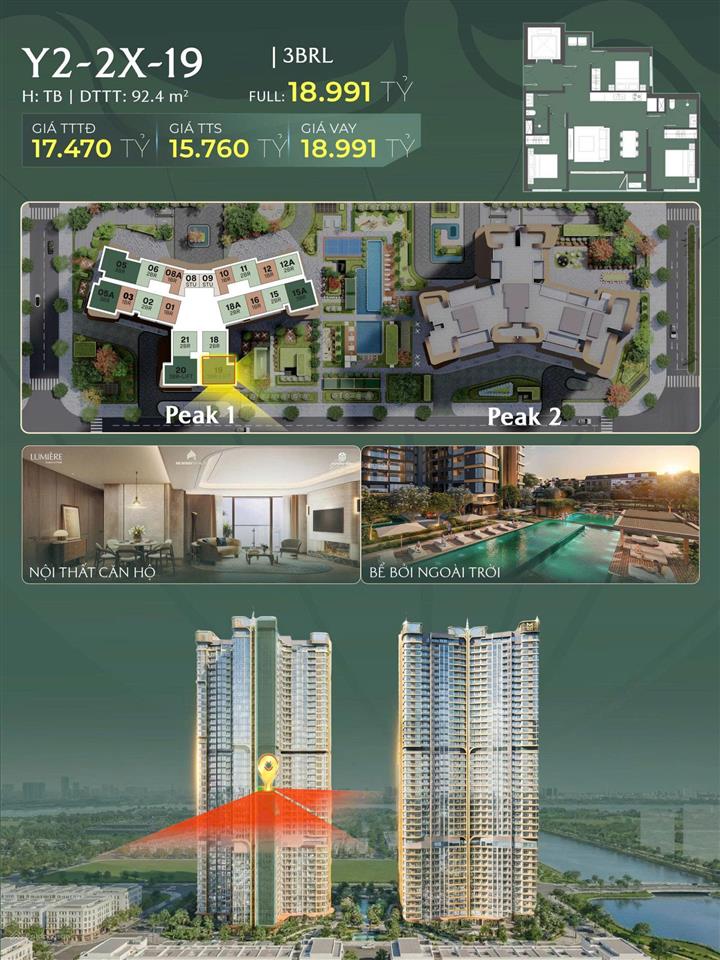 Quỹ căn nổi bật đẹp lumière cổ loa view hồ tầng cao giá tốt thị trường 0984 879 ***