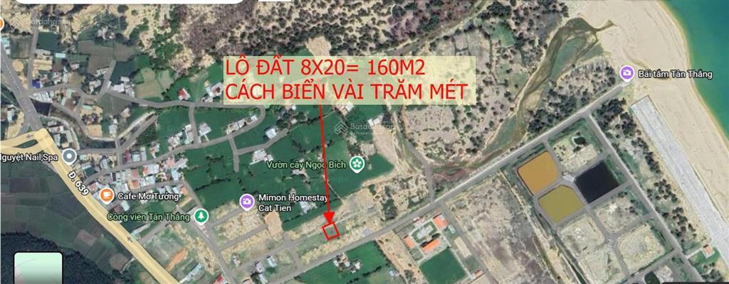 Bán nhanh lô đất biển cách biển 400m ở tân thắng cát tiến, dt 8x20=160m² giá rẻ chỉ 950 triệu