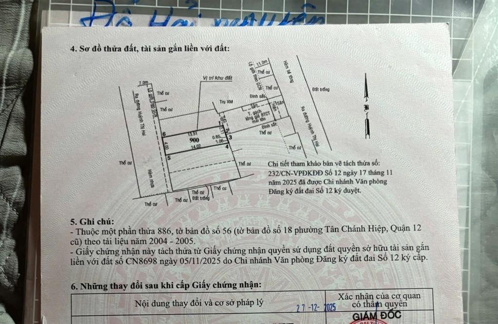 Bán lô đất sổ hồng riêng xây tự do hẻm 7m có vỉa hè hệ số xây dựng cao