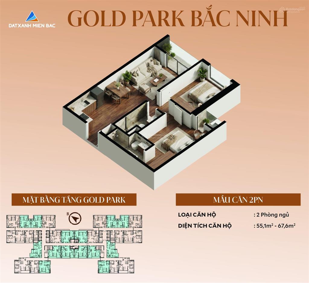 Bán gấp căn hộ chung cư gold park, 3,1 tỷ, 60,2m2, đầy đủ nội thất, pháp lý đầy đủ