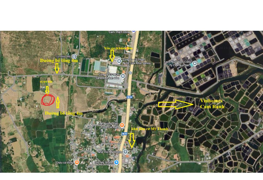 4270m2 đất lúa mặt tiền đường bê tông 4m ở Cam Thịnh Đông, Cam Ranh (phường Nam Cam Ranh)