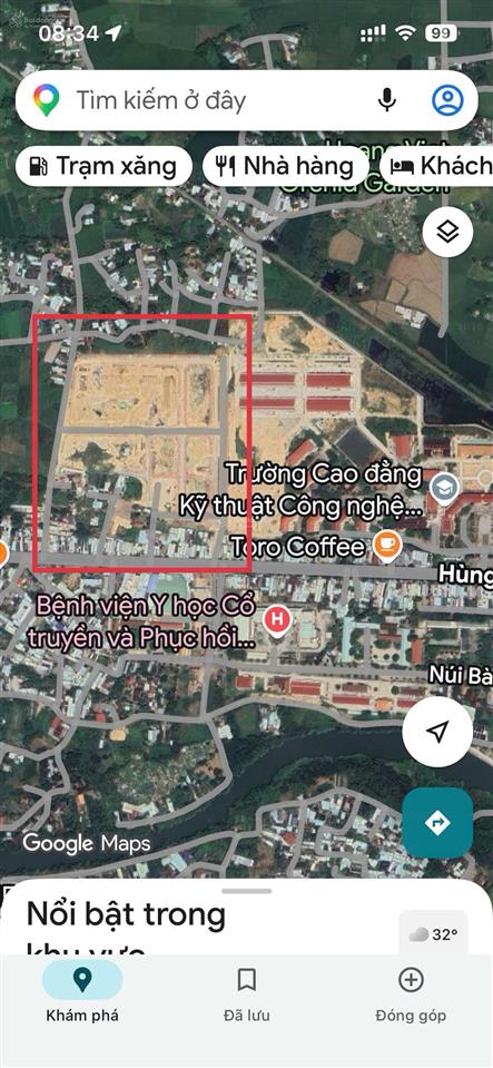 Đất bán khu trường cao đẳng bình định, gần đường hùng vương. dt 100m2 giá kđ 1tỷ790tr