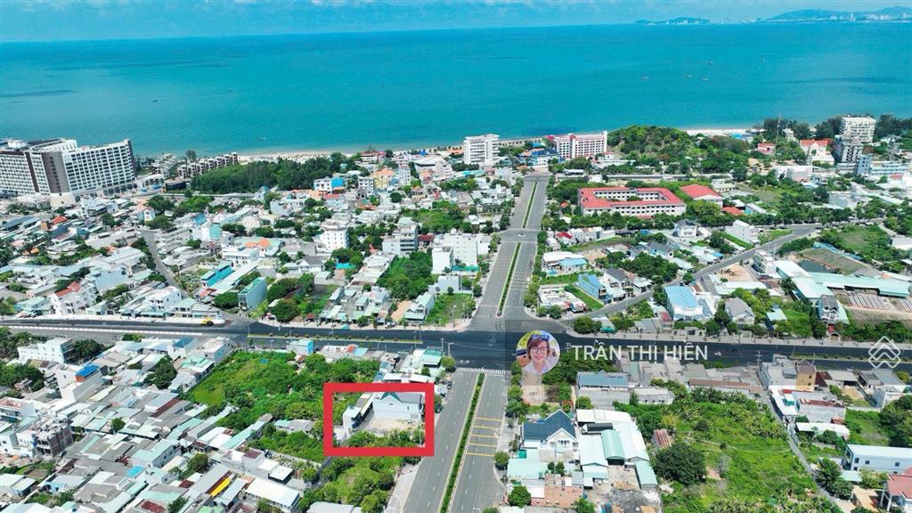 Mặt tiền nguyễn chí thanh tt long hải cách biển 800m dt 161,8m2 sẵn 76,4m2 thổ cư