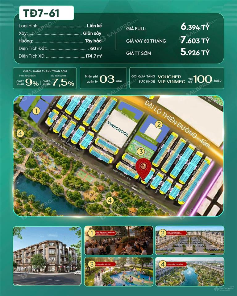 Liền kề vinhomes hlx lõi tiện vốn ít, giá 5.9 tỷ.