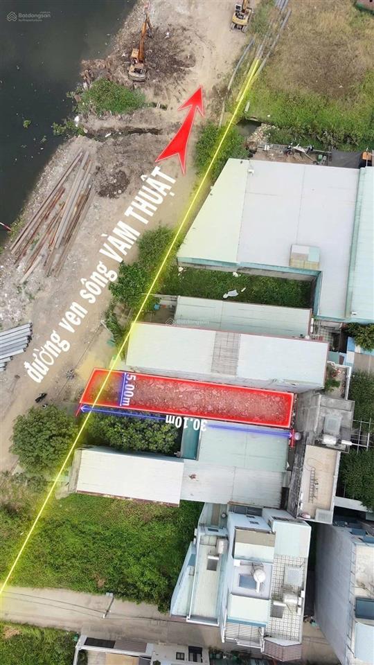 Đất mặt tiền sông vàm thuật, dt 5x29m, đối diện công viên nguyễn văn lượng gò vấp