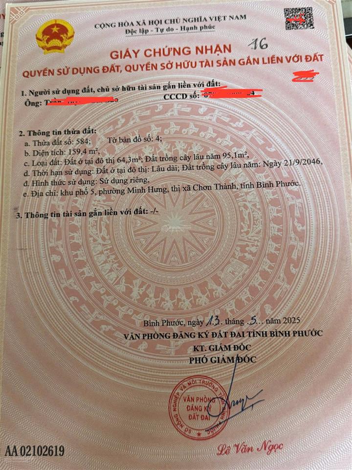 Bán 150m2 đất minh hưng, chơn thành, bình phước giá chỉ 395tr, ngay 0905 578 ***