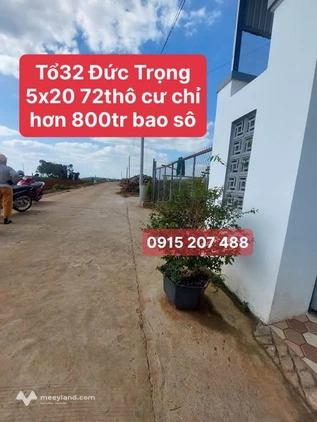 Bán 8 lô liền kề – Tổ 32 Đức Trọng - 5×20m - 72m² thổ cư