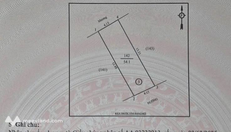 Bán đất Khối 2 Quán Bàu - Phường Vinh Hưng - Diện tích 54m2