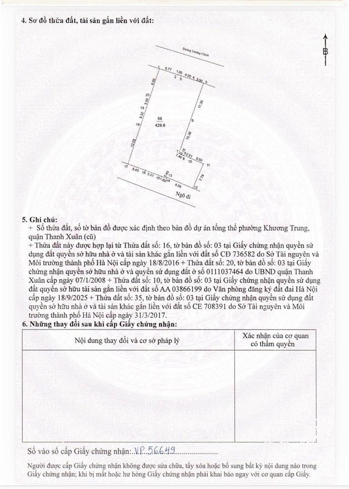 Bán đất mặt phố trường chinh 450m2 vuông vức nở hậu mt 14m giá 400 tỷ
