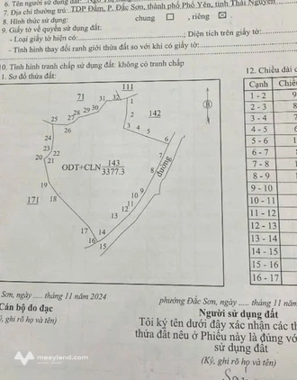 Em có lô đất đẹp ở Đắc Sơn, Phổ Yên, diện tích 3000m2 có 200m2 thổ cư, giá 3 tỷ