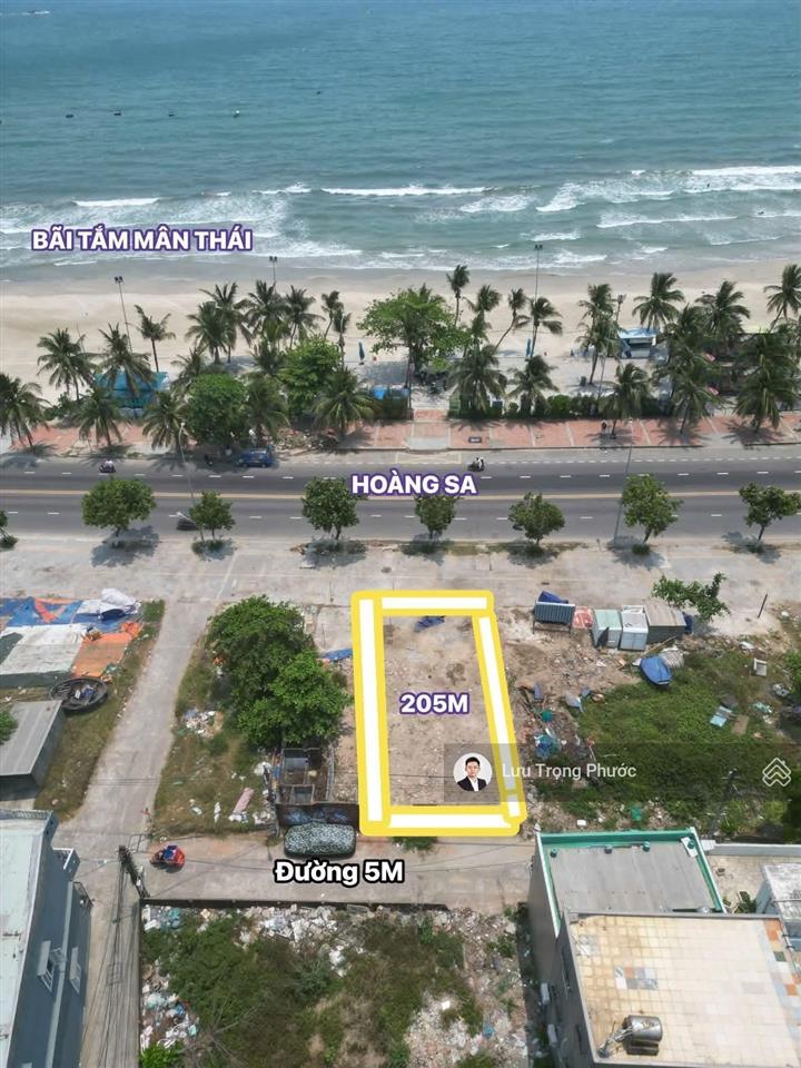 Bán cặp đất 2 mặt tiền biển hoàng sa, view trực diện biển mân thái, ngang 10m