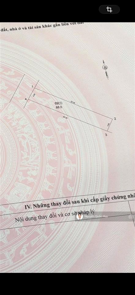 Chính chủ gửi bán đất đẹp 88m2 đông dư gia lâm ô tô thông giá 105tr/m2