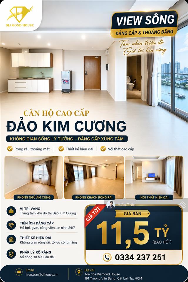 Cần bán gấp giá giảm sâu 11,x tỷ căn 2pn view sông đông nam tháp bora