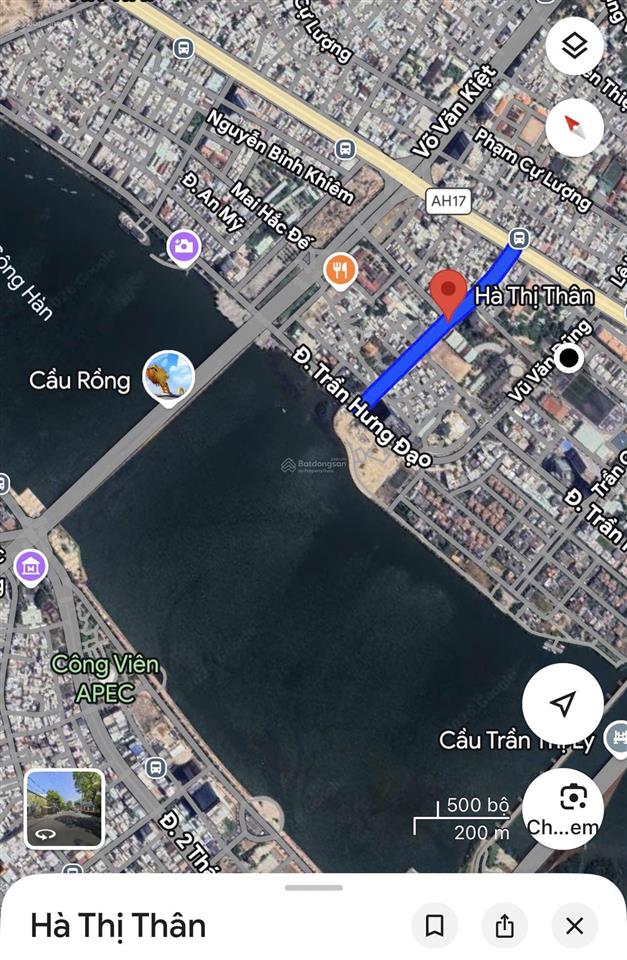 Bán đất mặt tiền hà thị thân sát cầu rồng, sơn trà 153m² giá 19,8 tỷ