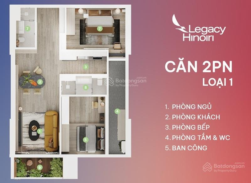 Legacy hinoiri, 4,3 tỷ căn hộ 2pn 78m cho suất căn ngoại giao. tầng trung, view đẹp.