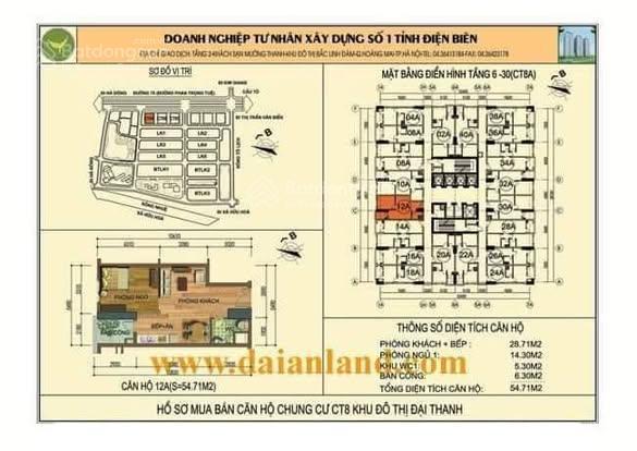 Bán căn hộ chung cư 60 m2, 2pn, 2wc, giá 2,85 tỷ tại ct8a đại thanh xã đại thanh, kđt đại thanh