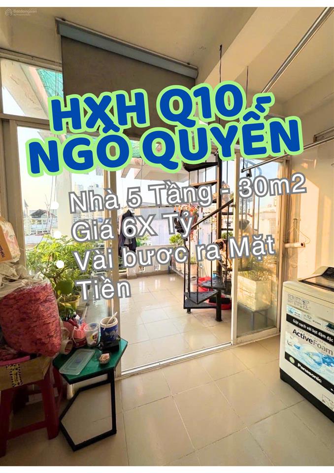 Trung tâm quận 10 hẻm oto thông 5 tầng vài bước ra mặt tiền ngô quyền, giá 6,9 tỷ
