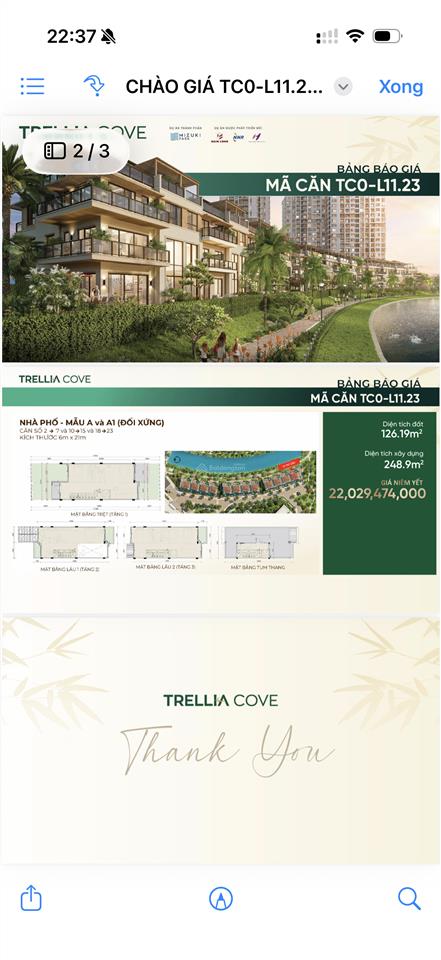 Hàng giá gốc chủ đầu tư vị trí đẹp nhà phố trellia cove tc0l11.23 thanh toán chuẩn 2026 nhận nhà