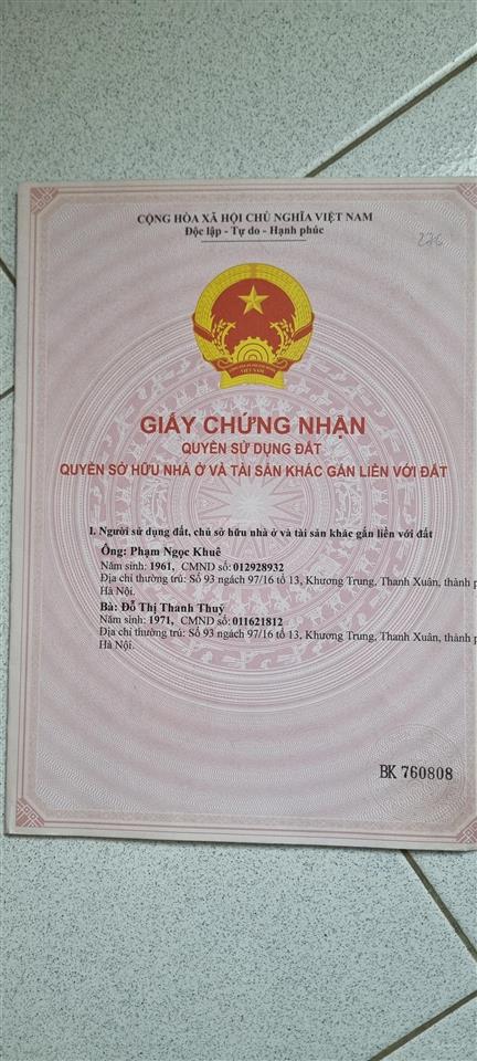 Chính chủ cần bán đất có sổ đỏ tại thôn thắng đấu, phú cát, hà nội