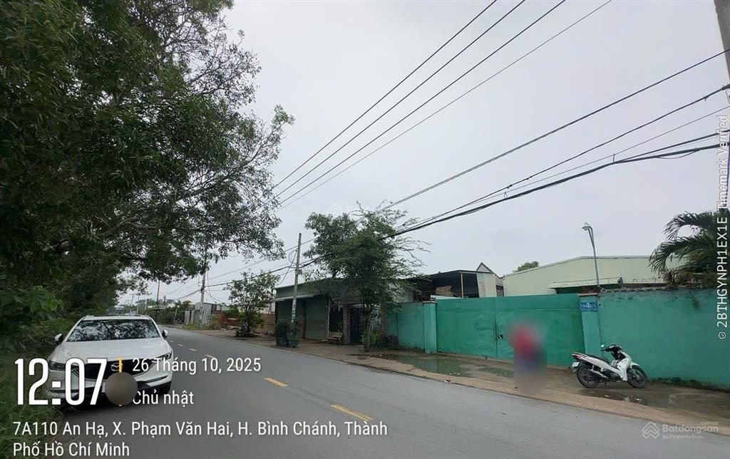 Xưởng 714m² (12x64) mặt tiền đường an hạ gần cầu lớn