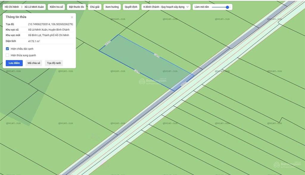 Cần bán 4000m2 đất lnq (qh đất ở nông thôn) tại xã bình lợi (lmx cũ) tp.hcm. giá bán 3 triệu/m2