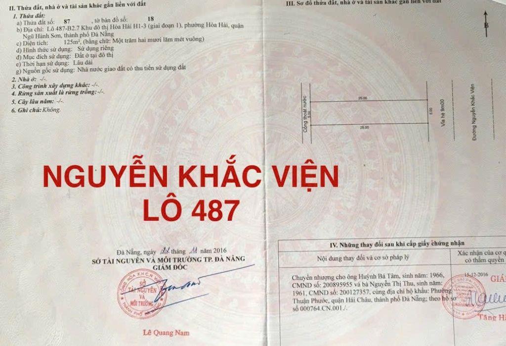 13,5 tỷ/125m2.Bán nhanh Nguyễn Khắc Viện rẻ nhất Biển Sơn Thuỷ,Gần Lưu Văn Lang