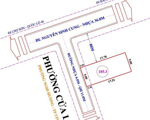 Đất đẹp Cửa Lò hàng F0 - Bám đường nhựa 6m