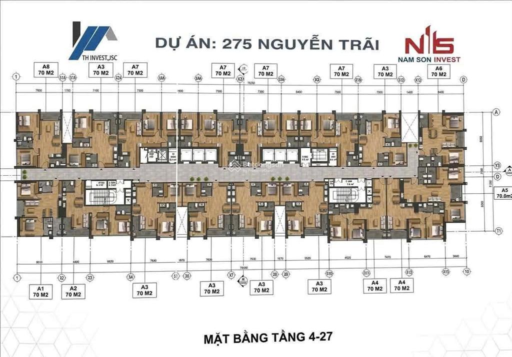 Căn thương mại dự án 275 nguyễn trãi bca, giá 4.89 tỷ, dtich 70m2, tầng trung, view thoáng