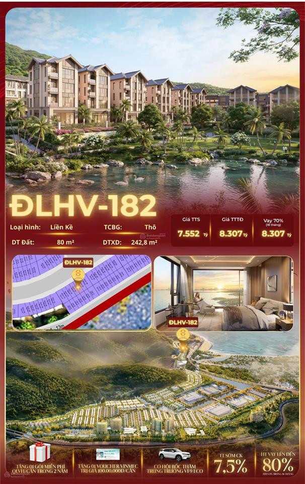 Liền kề đv182 vinhomes hải vân bay chỉ từ 7,5 tỷ. 0903 236 ***