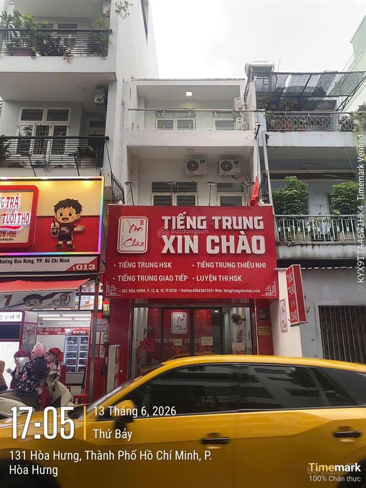 Bán nhà mặt phố tại hòa hưng hoàng dư khương, dt 4.1x17m 3 tầng giá cực tốt chỉ 17 tỷ còn tl