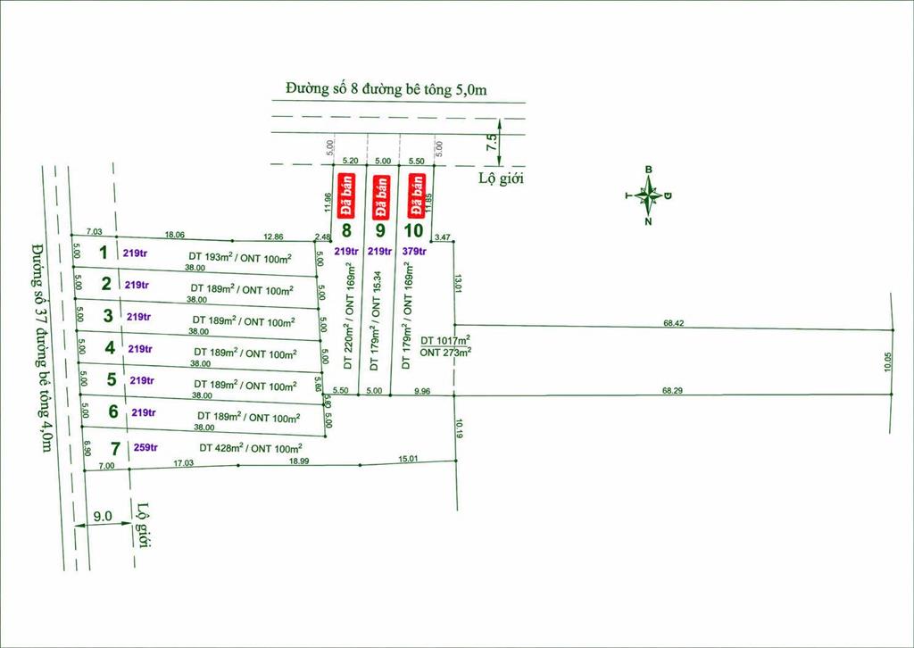 199tr tậu đất lâm đồng đạ tẻh dt 189m2 thổ cư