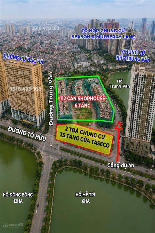 Shophouse taseco trung văn chính thức ra hàng. bảng hàng cđt 3x tỷ/căn 6 tầng view 3 hồ