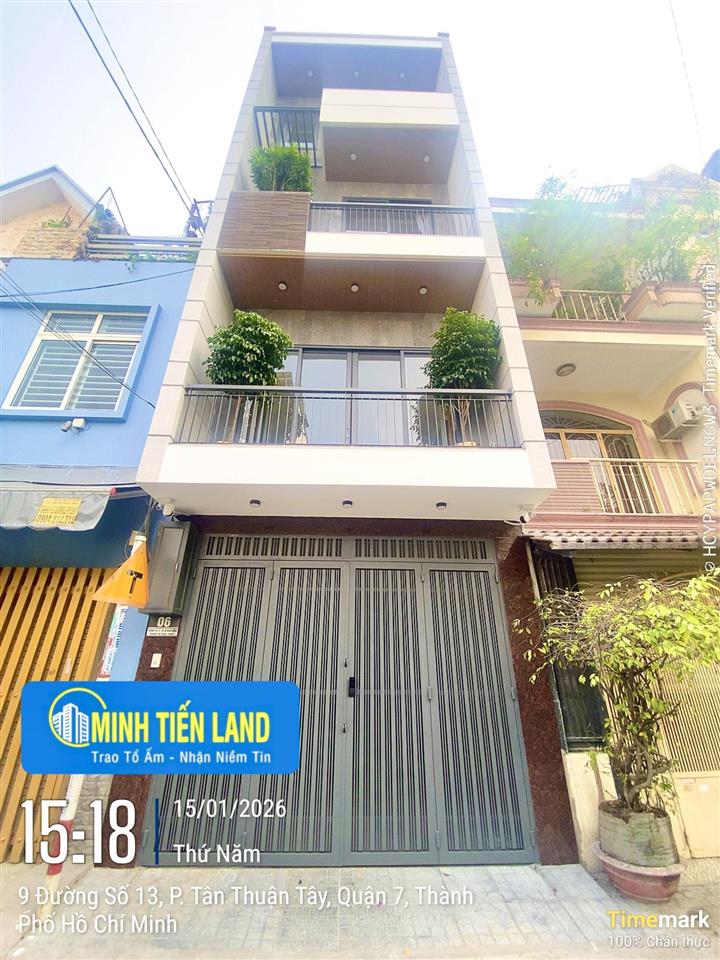 Bán nhà mặt tiền đường số khu cư xá ngân hàng quận 7 mới đẹp có thang máy