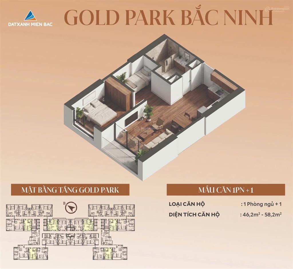 Bán căn 1pn+1 diện tích 46,6m2, tầng 11 giá 2,3 tỷ trả trước 500 triệu ký hợp đồng mua bán