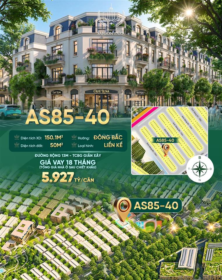 Bán căn liền kề vinhomes sg park giá tốt nhất rổ hàng tts chỉ 5,4 tỷ full vat và pbt