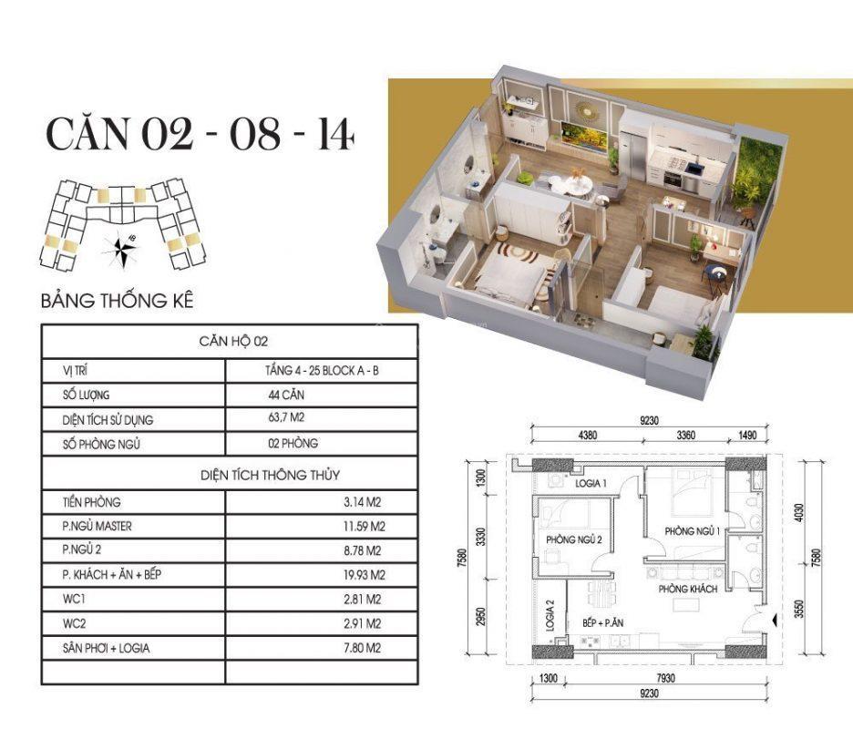 Chính chủ cần bán căn hộ 2 ngủ 2 vs 2 ban công nhà ở có sổ,khu teccodiamond