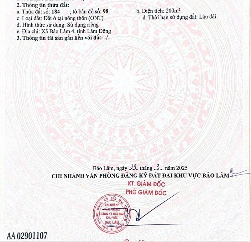 Bán quỹ đất 38.000m² mặt tiền đt725 bảo lâm, lâm đồng đã phân lô từ 200m 300m2, đầu tư sinh lời