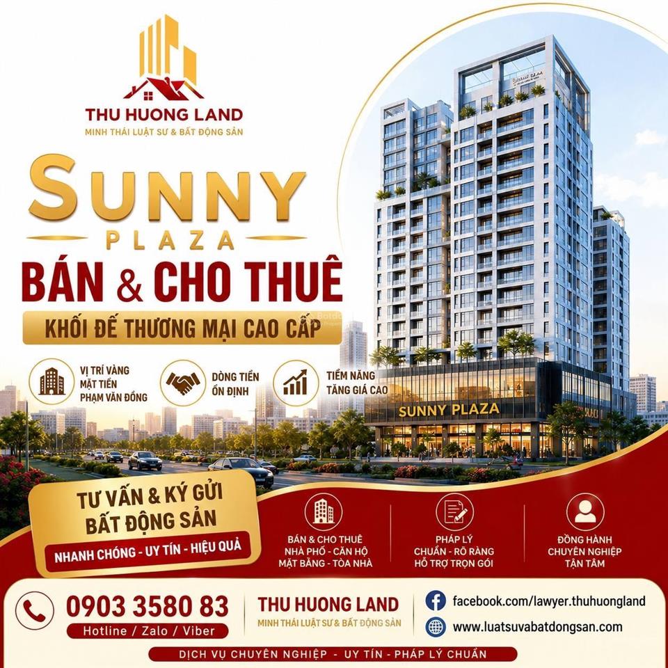 Bán căn hộ sunny plaza 98,52m 3pn căn góc view phạm văn đồng & sân bay sổ hồng