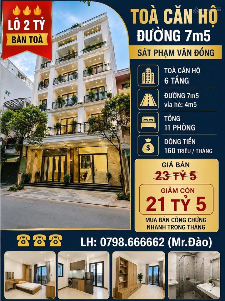 Cắt lỗ 2 tỷ bàn toà căn hộ đường 7m5 sát phạm văn đồng, sơn trà