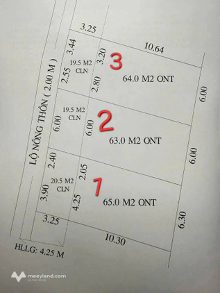 Bán 3 nền thổ cư liền kề khu vực đông dân cư cách chợ Phong Điền tầm 4,5km thuộc xã Phong Điền, Cần Thơ