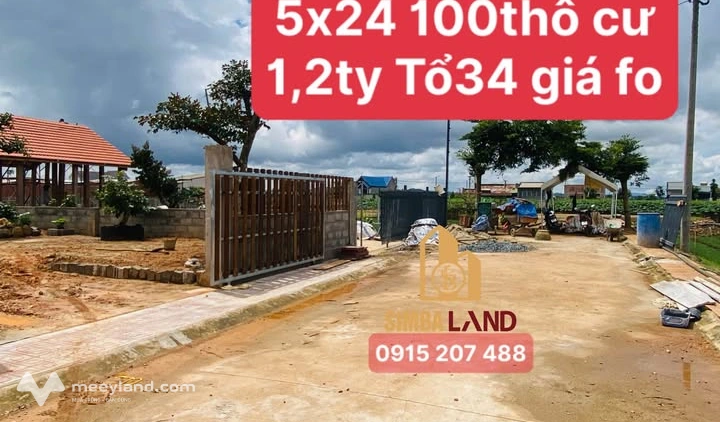 Đất Đức Trọng, 120m2, mặt tiền 5m, đường 5m, giá chỉ 1.2 tỷ
