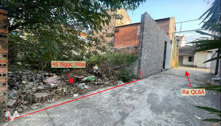 Bán lô đất diện tích 45m2 thổ cư tại Ngọc Hòa, phường Chương Mỹ, cách đường 6 1km