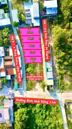 Bán 5 lô đất 2 mặt tiền trước - sau tại Phước Đồng, Nha Trang, giá 1.98 tỷ/lô