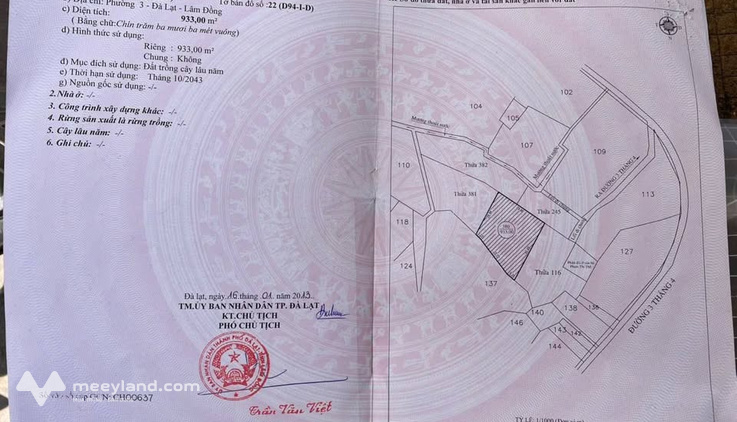 Cần bán đất nông nghiệp, sổ riêng, đường 3/4 tại phường Xuân Hương, Đà Lạt
