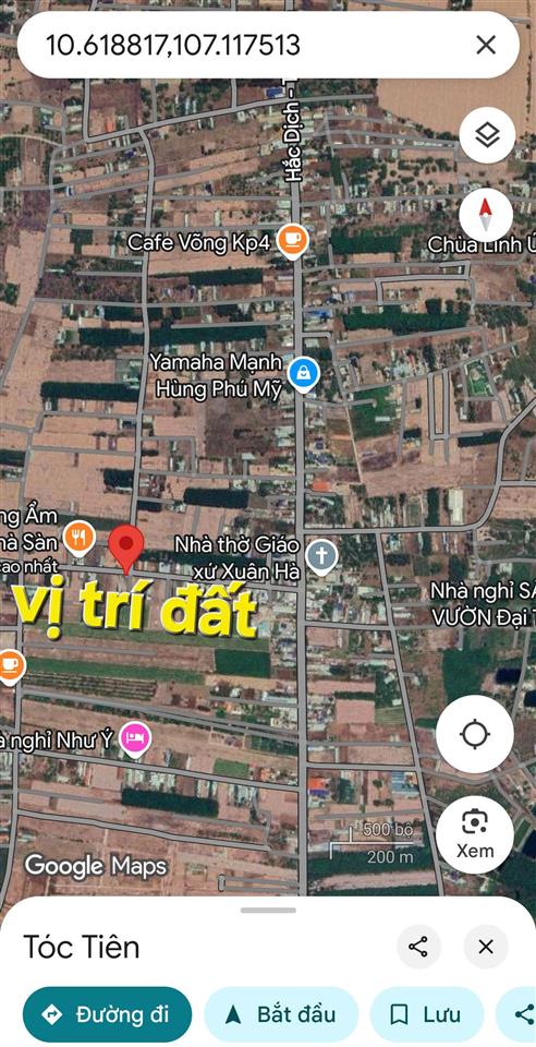 Chính chủ gửi bán lô đất mặt tiền mỹ xuân tóc tiên, phú mỹ 22x55m gần nhà thờ xuân hà