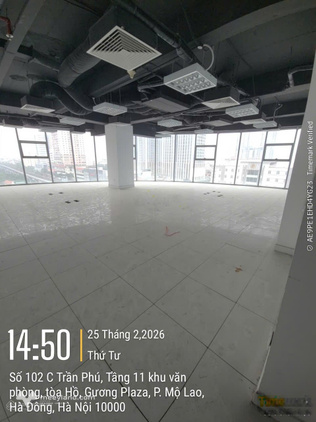 Cho thuê văn phòng tòa Hồ Gươm Plaza - Trần Phú - Hà Đông. Diện tích: 200m2, 220k/m2/th