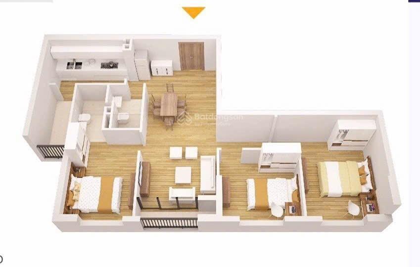 Chung cư xuân đỉnh gần ngoại giao đoàn căn góc đẹp 3 ngủ 86m2 full nội thất