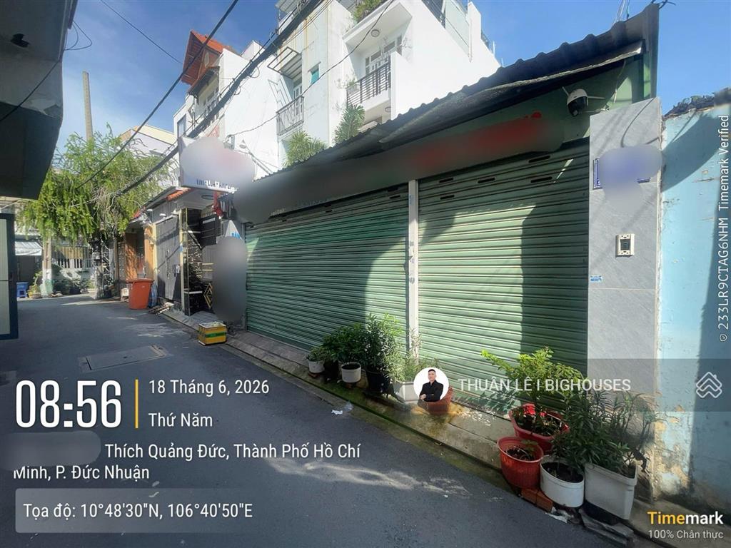 Bán nhà (6,3m x28m) hẻm xe hơi đường thích quảng đức, phú nhuận. nhà cấp 4 tiện xây mới 5 tầng