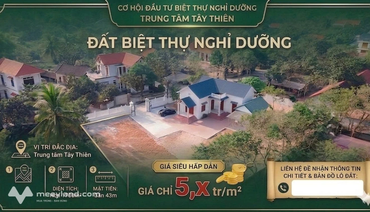 1747m² đất Đại Đình – Tam Đảo - tặng biệt thự 3 phòng ngủ, giá chỉ hơn 5 triệu/m²