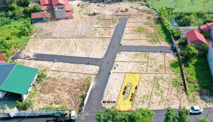Bán lô đất Trạm Lộ, Bắc Ninh, 75,2m², hướng Nam, sổ hồng riêng, gần Thuận Thành 1